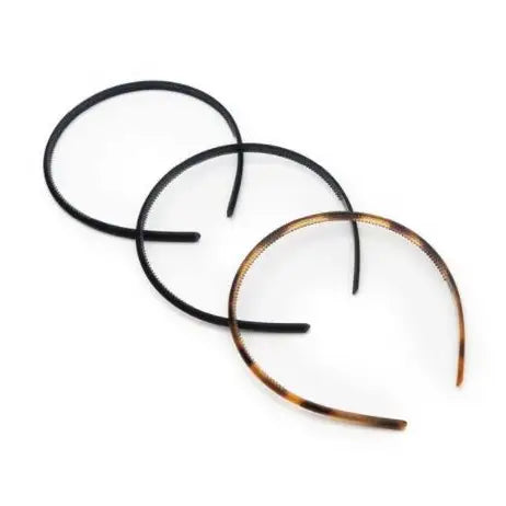 Thin Non-Slip Headbands 3pc - Recycled Plastic