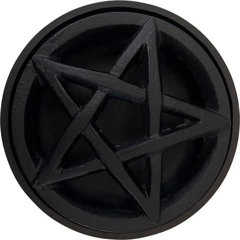 Cast Iron Incense Burner w/ Pentacle Lid