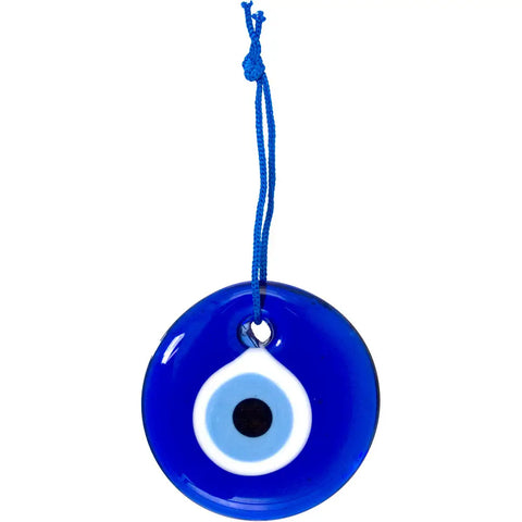 Glass Evil Eye Talisman 2 -Inch Round Blue