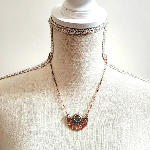 Moon Phase Necklace - Aventurine / Moon Cycle