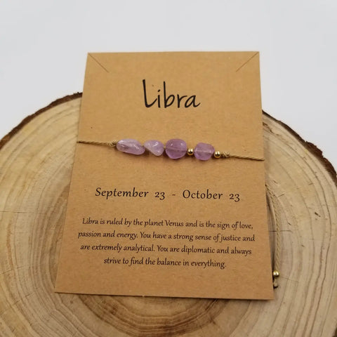 Natural Stone Handwoven Constellation Bracelet with Card