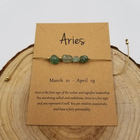 Natural Stone Handwoven Constellation Bracelet with Card