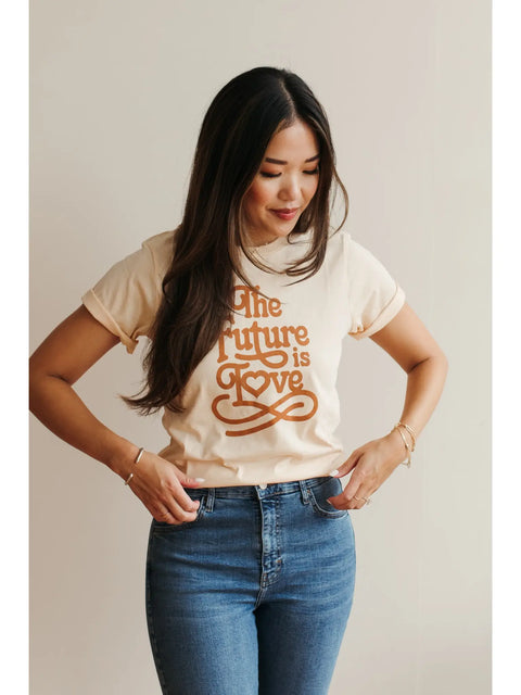 The Future is Love, Women's Organic Cotton Graphic T-Shirt