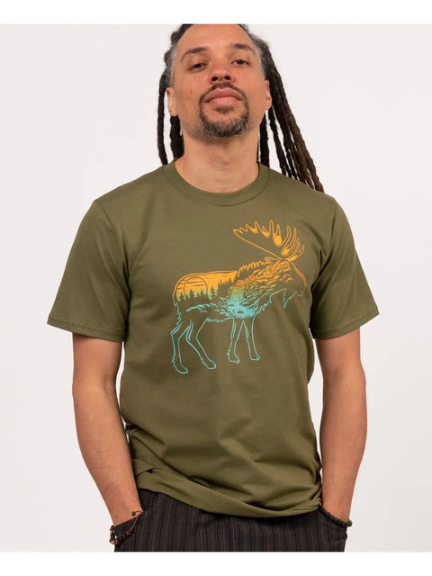 Moose Scene Organic T-Shirt - Unisex